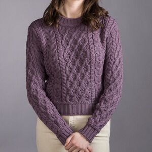 New Aran cropped sweater